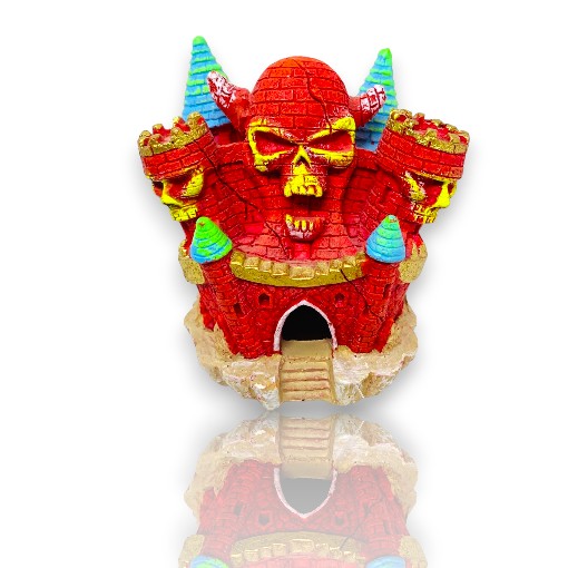 ADORNO ACUARIO RESINA CASTILLO/CALAVERA 4&quot; NEON