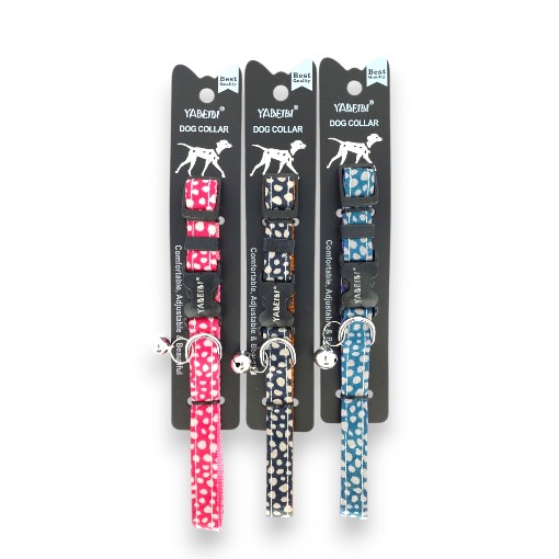 COLLAR NYLON AJUSTABLE M 5/8&quot; 10-16&quot; SURTIDO