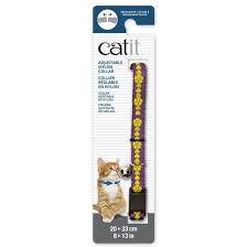 COLLAR GATO NYLON AJUSTABLE CASCABEL 3/8&quot;X8-13&quot; MORADO C/FLORES