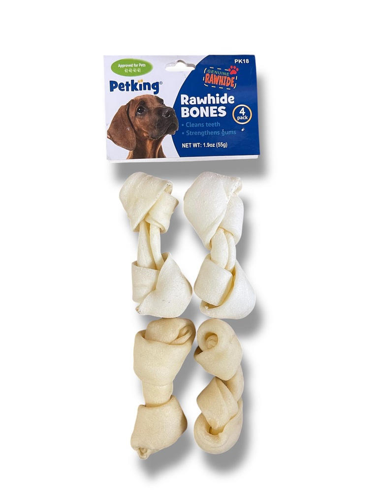 HUESO PERRO BLANCO 3.5&quot; 4/1