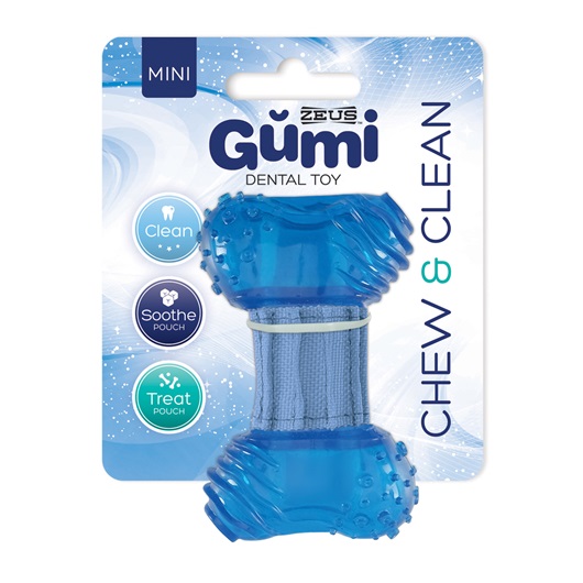 JUGUETE PERRO GUMI CHEW &amp; CLEAN MINI