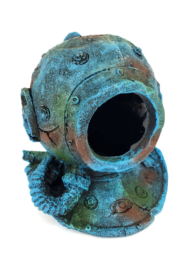ADORNO ACUARIO RESINA CABEZA BUZO 7.5&quot;