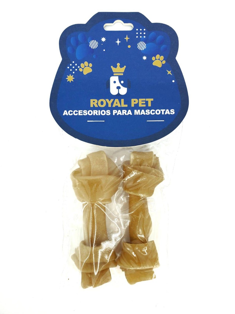 HUESO PERRO ANUDADO NATURAL 4&quot; 2/1