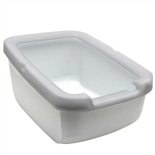 SANITARIO P/GATO ABIERTO C/BORDE GRUESO GRIS (22&quot;X16&quot;X11&quot;)