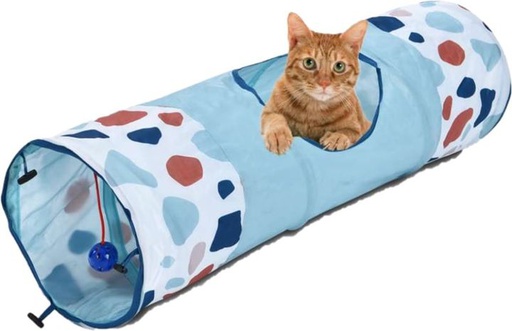 [20025] JUGUETE GATO TUNEL PLEGABLE C/SONIDO Y CASCABEL