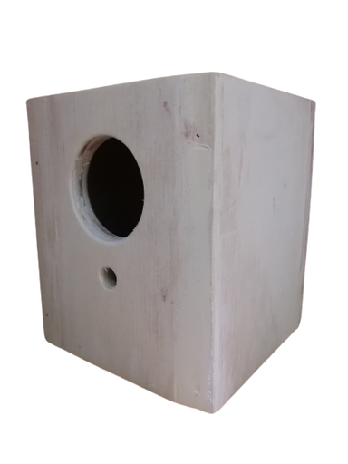 [NIDO-C2] NIDO AVE MADERA CUADRADO SMALL 6.5''X5.5''X5.5&quot;