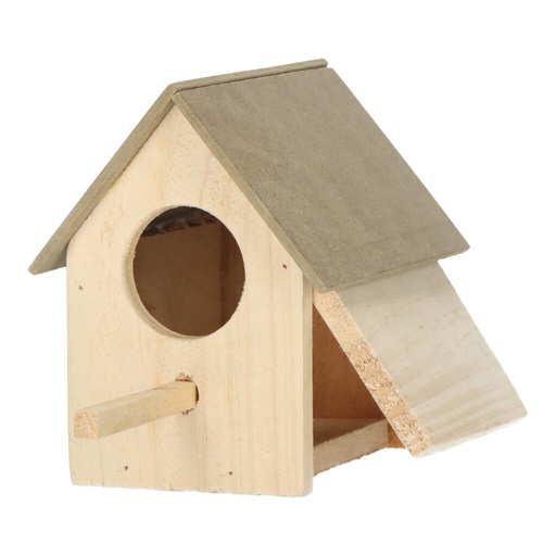 [NIDO-C1] NIDO AVE MADERA TIPO CASITA MEDIUM 5''X5''X6''