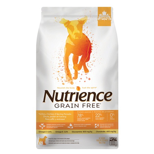 [D-6179] NUTRIENCE GRAIN FREE PAVO, POLLO Y ARENQUE RAZA SMALL 10 KG