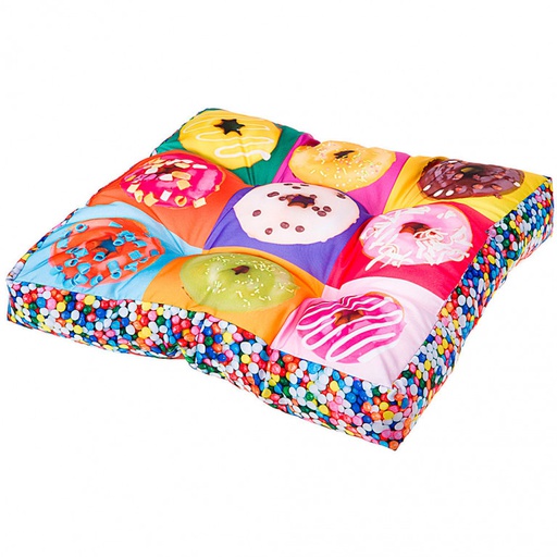 [156408] CAMA ACOLCHADA CUADRADA LOVE DONUTS