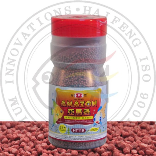 [T119.] ALIMENTO PECES PELETIZADO MINI AMAZON ROJO 100 GR