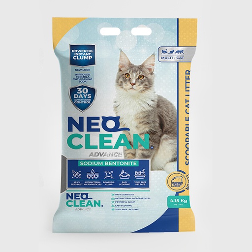 [655246.] ARENA PARA GATO NEO CLEAN ADVANCE 4.15 KG LIMON