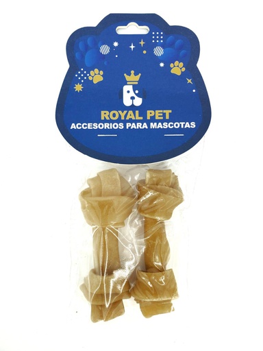 [AT-87.] HUESO PERRO ANUDADO NATURAL 4&quot; 2/1