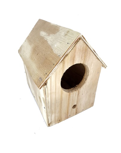 [NIDO-C4F] NIDO AVE MADERA TIPO CASITA SMALL 4''X5''X6''