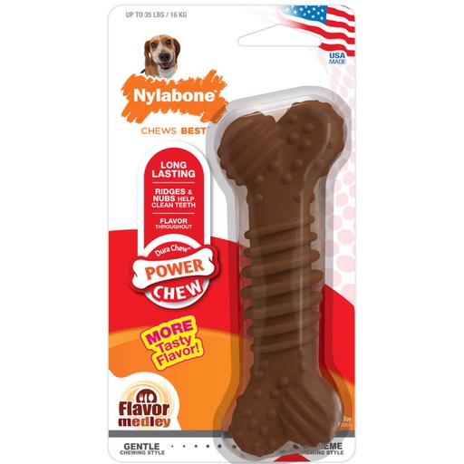 [NCF303P] JUGUETE NYLABONE POWER CHEW 6&quot; &lt;35LBS MEZCLA SABORES