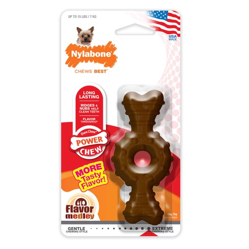 [NCF901P] JUGUETE NYLABONE POWER CHEW 4&quot; &lt;15LBS MEZCLA SABORES