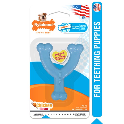 [NBW301P] JUGUETE NYLABONE PUPPY CHEW 3.5&quot; &lt;15LBS SABOR POLLO