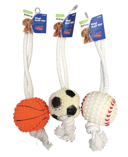 [PK-428] JUGUETE PERRO PELOTA C/SOGA