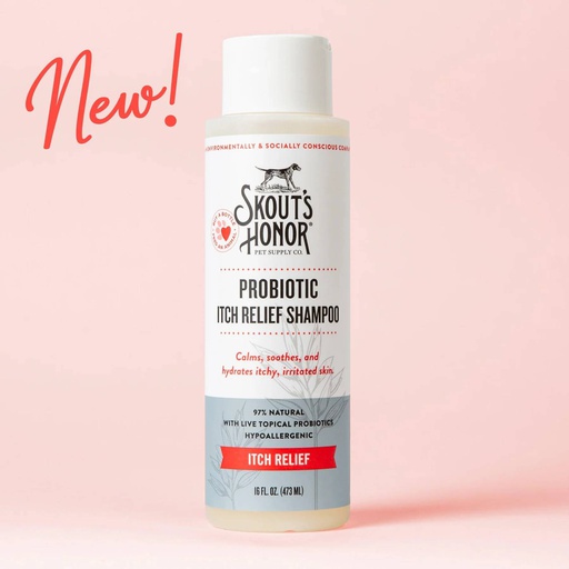 [SH-0853] SHAMPOO PROBIOTICO ITCH RELIEF SIN FRAGANCIA 16OZ