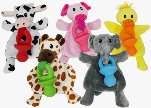 JUGUETE PERRO PELUCHE C/PITO PACIFIER