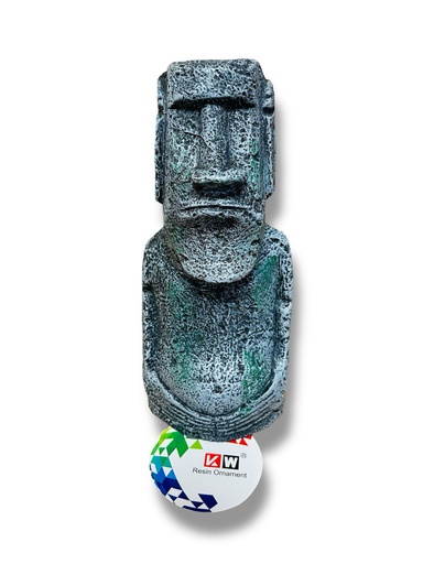 [U-103] ADORNO ACUARIO RESINA ESTATUA MOAI 7&quot;
