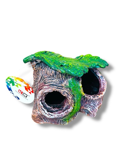 [U-119] ADORNO ACUARIO RESINA TRONCO CASA SMALL 5&quot;